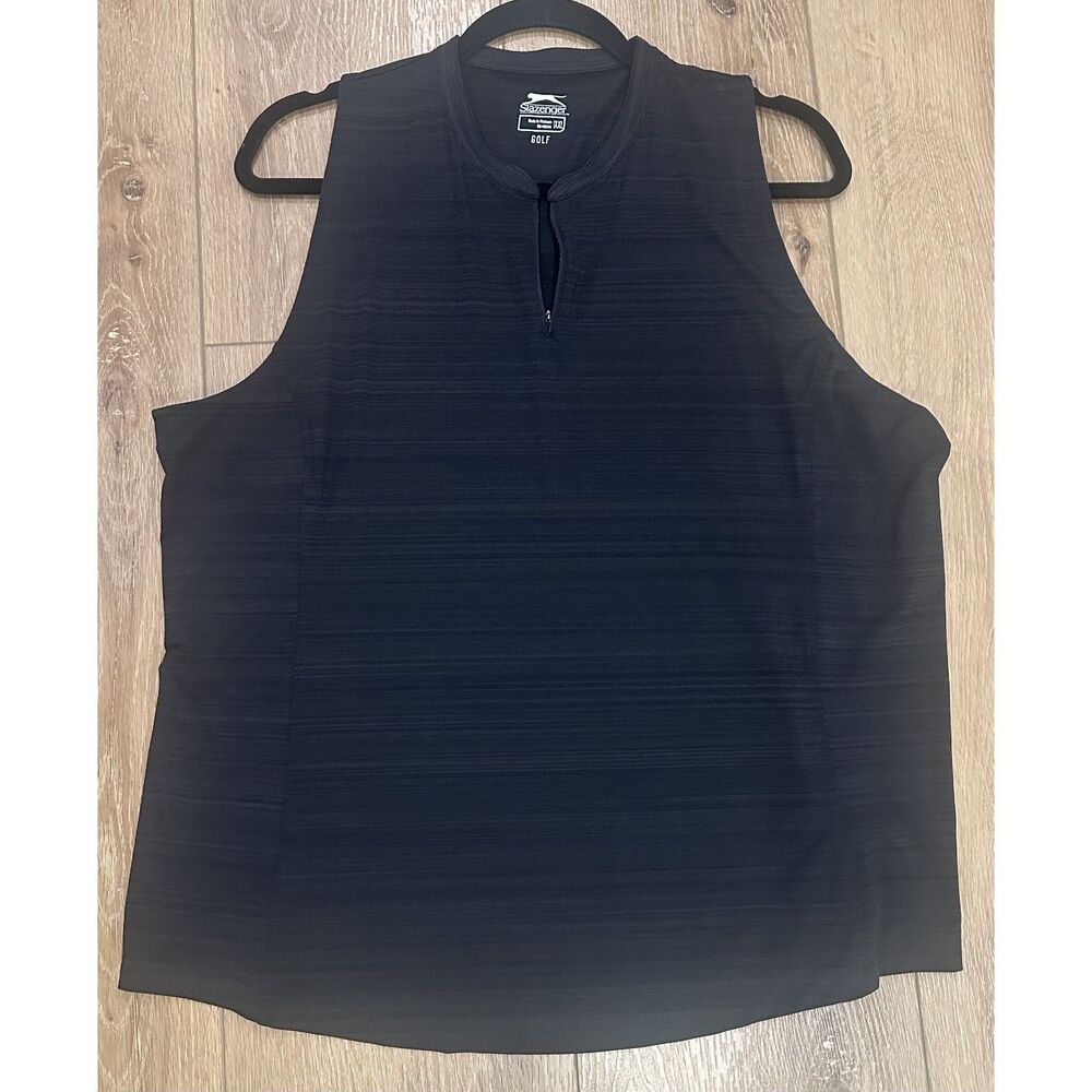 Women's Slazenger Golf Sleeveless Polo Shirt XXL Black Never Worn!